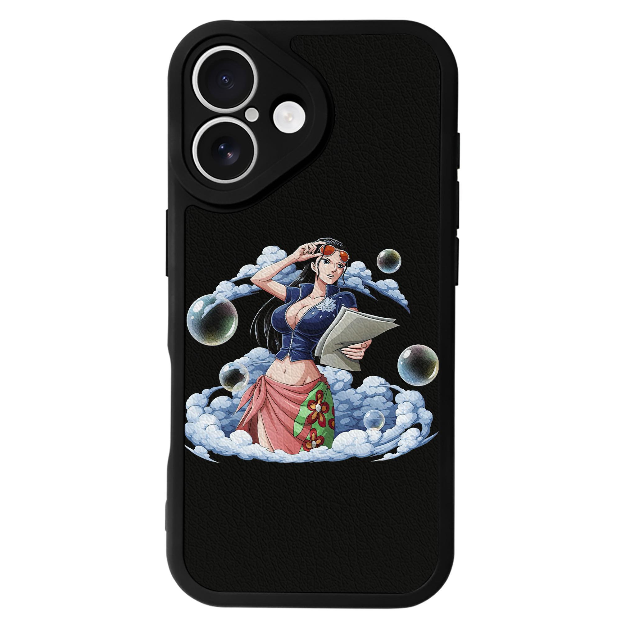 （画像用） ワンピース ニコ・ロビン ONE PIECE Nico Robin 【iPhone 16シリーズ対応】シリコンスマホケース（レザー調） 材質：シリコン